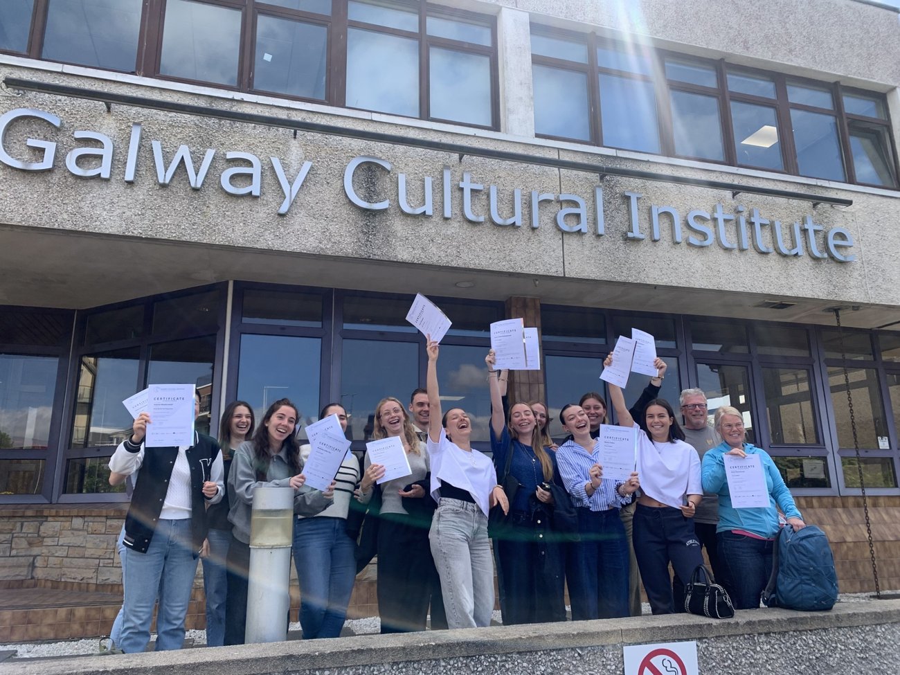 Learners celebrating after the Certificate Ceremony held every Friday