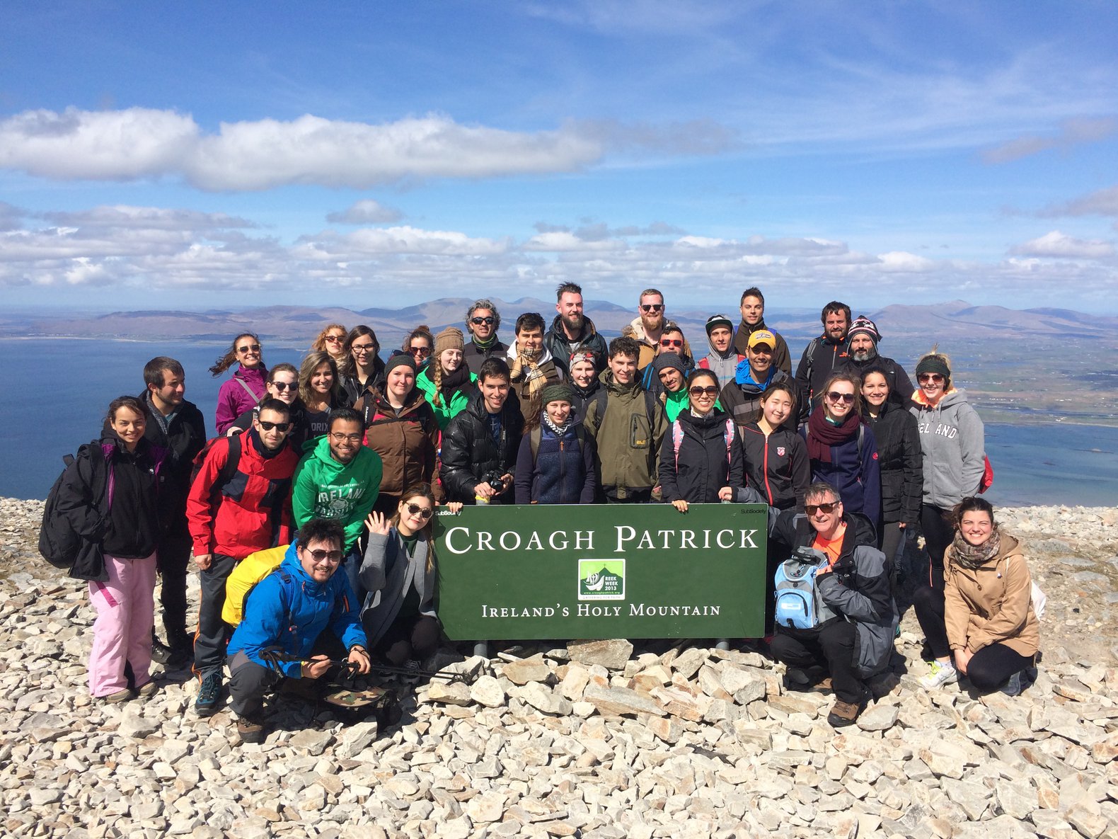 GCI students at the top of Croagh Patrick