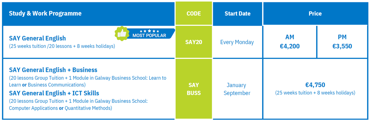 SAY Study & Work (NON-EU)
