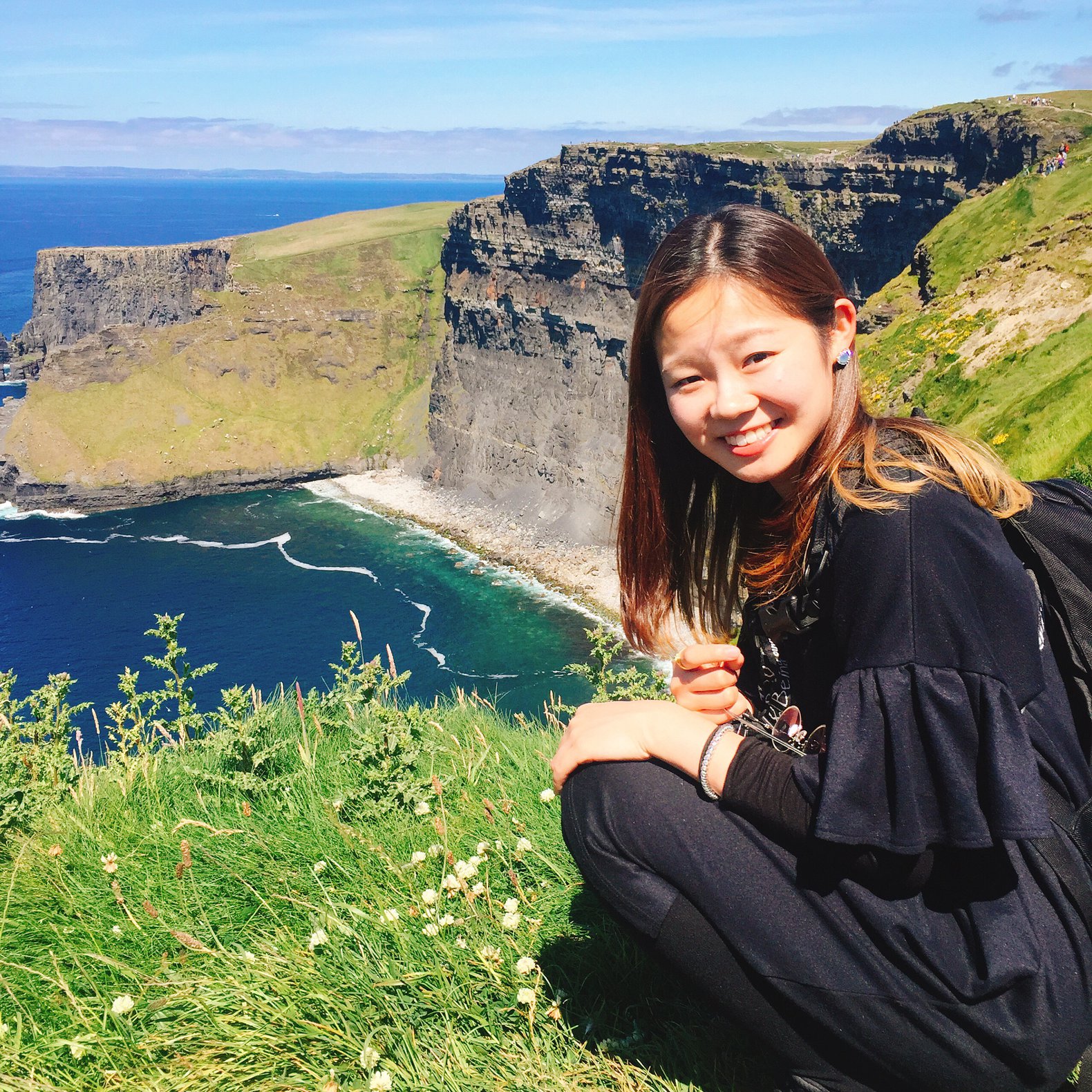 Mio visiting Cliffs of Moher