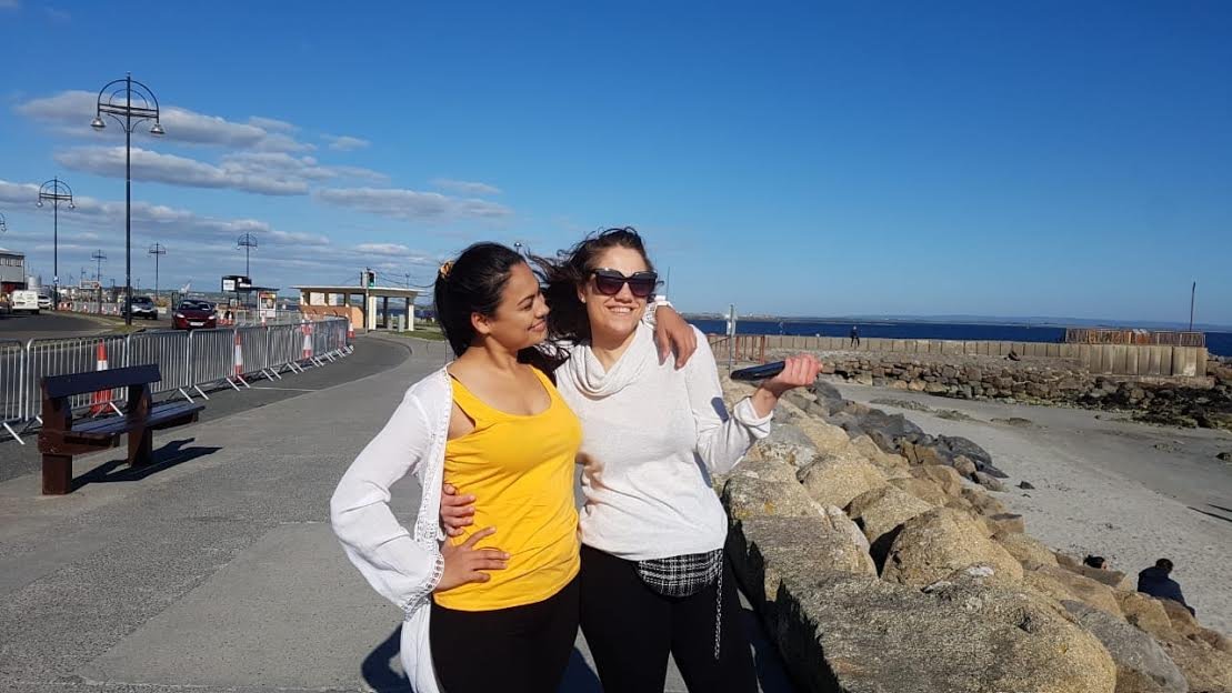 Housemates and classmates Kayla and Nadia on the Salthill prom